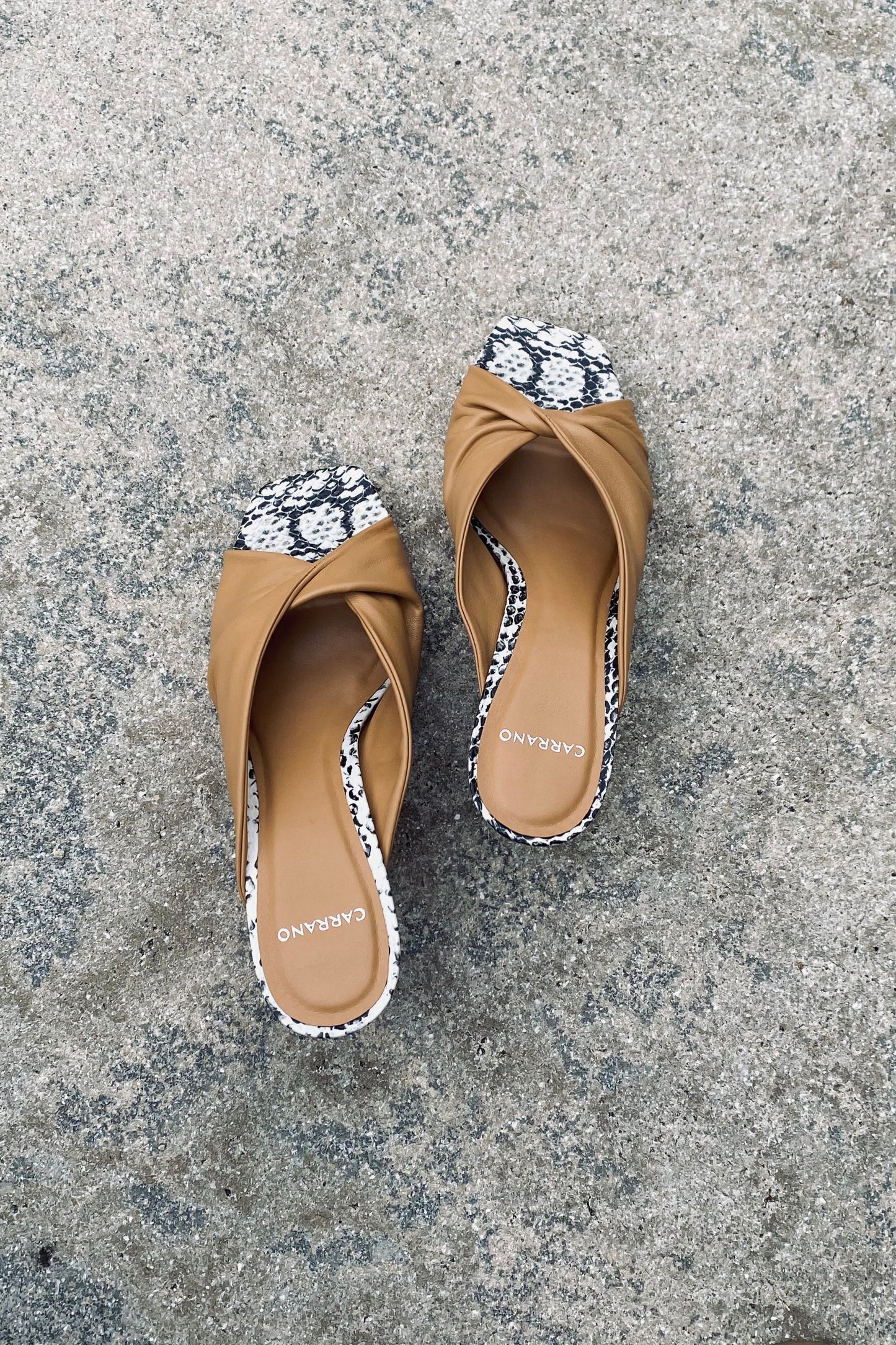 CR SAGE SLIDE HEEL IN VIPER PRINT