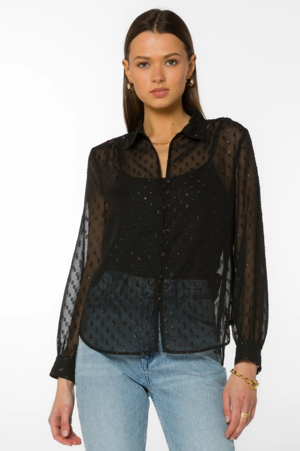 VH CALLEN BLACK BLOUSE