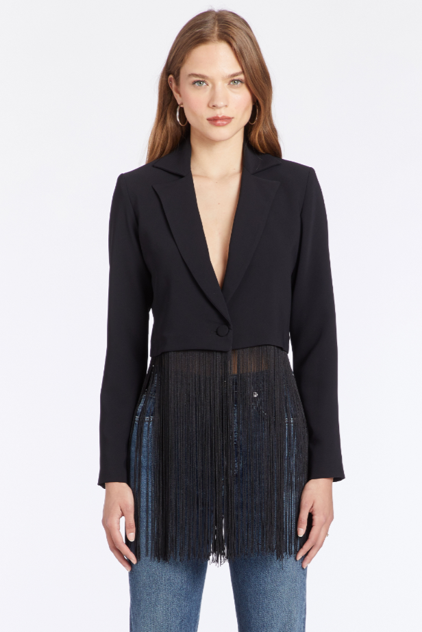 AU JONAS BLAZER W/ FRINGE