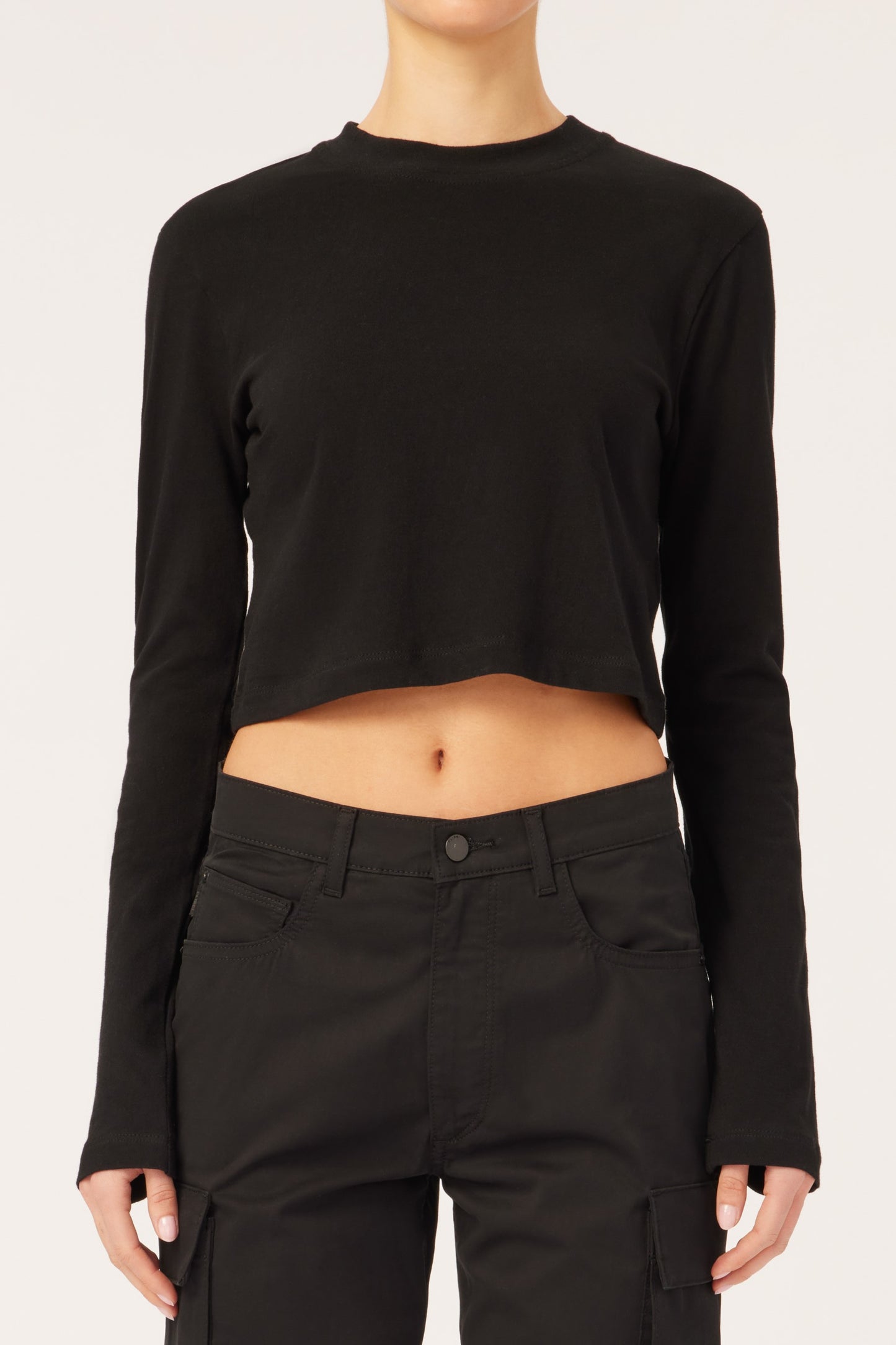 DL BABY TEE LONG SLEEVE IN BLACK