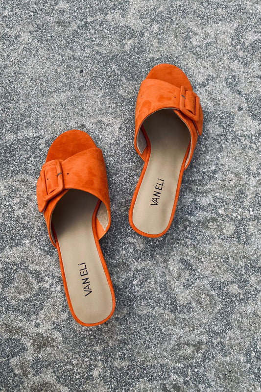 VL HILOV-V SUEDE SANDAL IN ORANGE