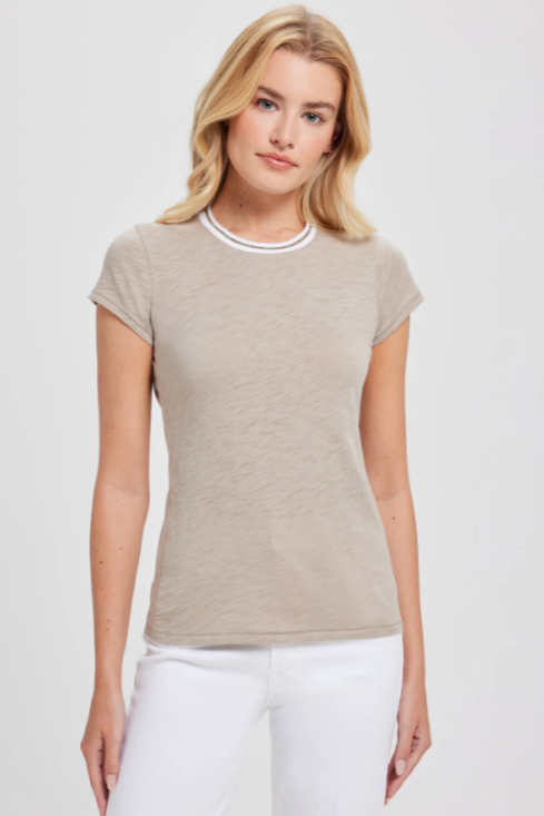 GT METALLIC TIPPED RINGER TEE