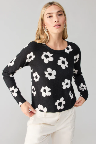 SC ALL DAY LONG SWEATER IN FLOWER POP