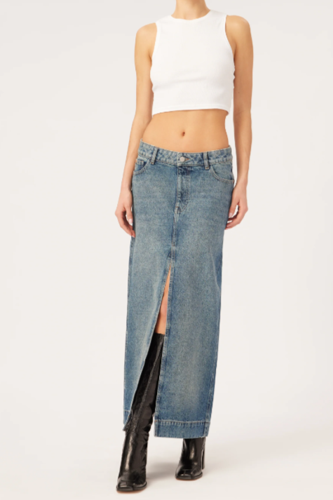DL ASRA DENIM MAXI SKIRT