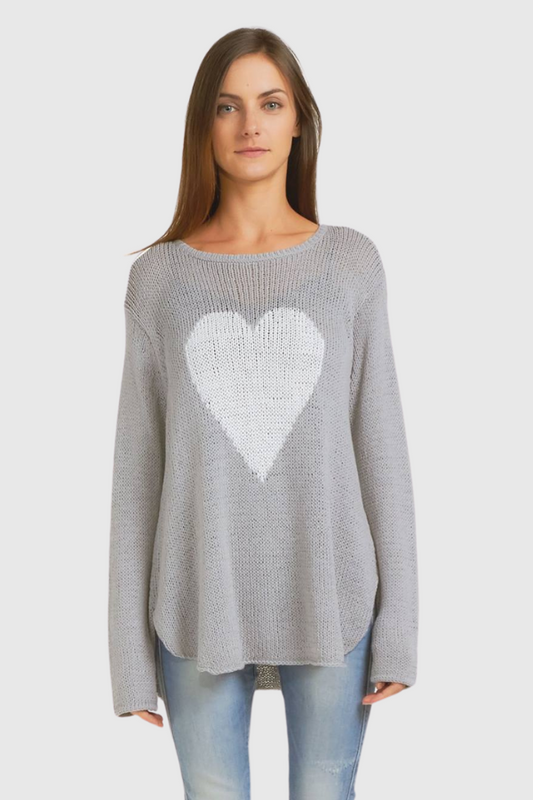 WS HEART KNITTED SWEATER